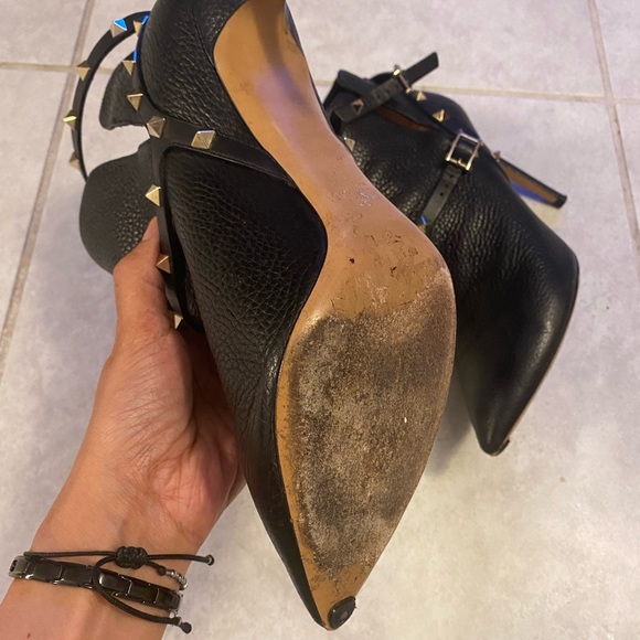 Valentino Black/Gold Bootie Size 41 EUC - Picture 5 of 6